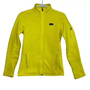 Patagonia Women’s XS Yellow Better Sweater Knit Full Zip Fleece Lined Jacket EUC